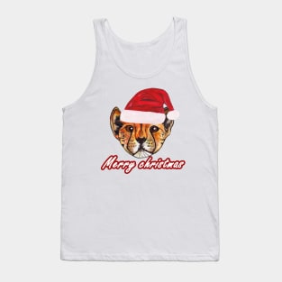 Christmas cheetah Tank Top